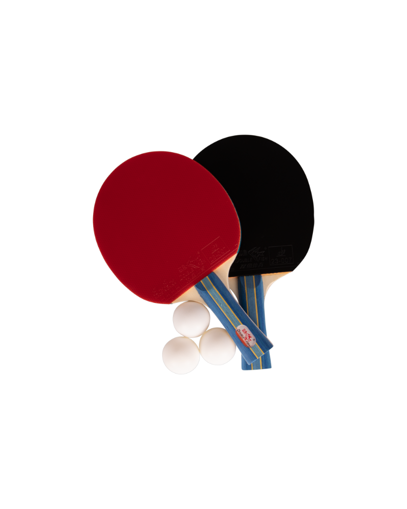 Zestaw do ping ponga tenisa stołowego paletki + piłeczki Double Fish 236A